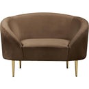Meridian Ritz Brown Velvet Chair IMAGE 3
