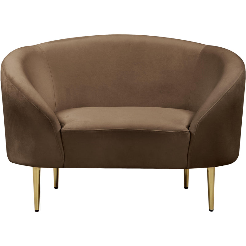 Meridian Ritz Brown Velvet Chair IMAGE 3