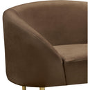 Meridian Ritz Brown Velvet Chair IMAGE 4