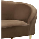 Meridian Ritz Brown Velvet Chair IMAGE 5