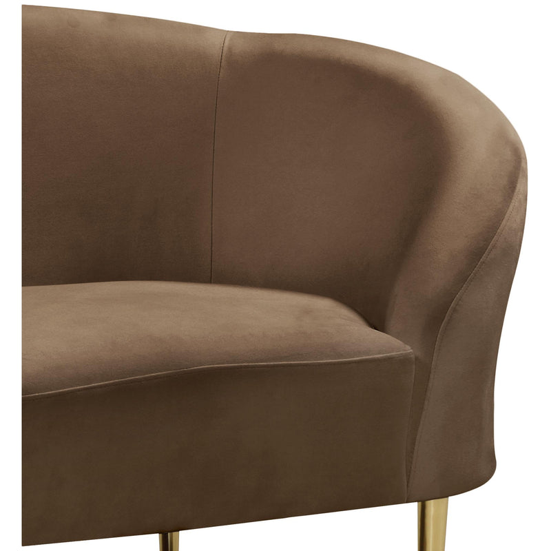 Meridian Ritz Brown Velvet Chair IMAGE 5