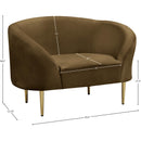 Meridian Ritz Brown Velvet Chair IMAGE 8