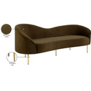 Meridian Ritz Brown Velvet Sofa IMAGE 16