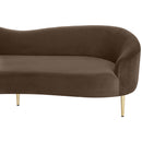 Meridian Ritz Brown Velvet Sofa IMAGE 8