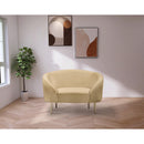 Meridian Ritz Camel Velvet Chair IMAGE 2