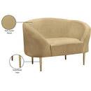 Meridian Ritz Camel Velvet Chair IMAGE 9