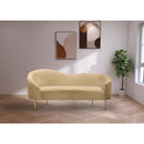 Meridian Ritz Camel Velvet Loveseat IMAGE 2