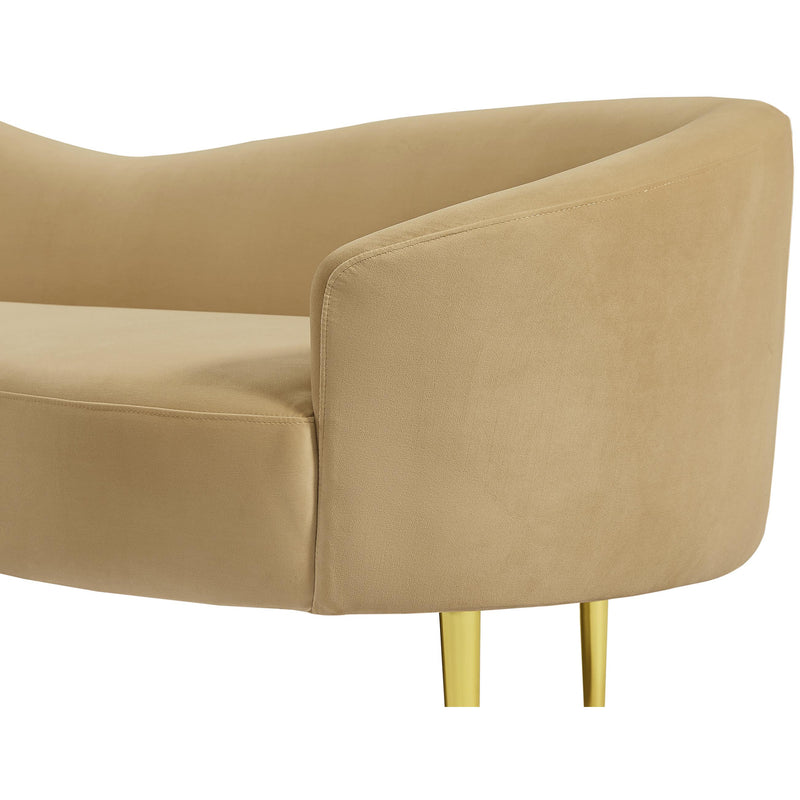 Meridian Ritz Camel Velvet Sofa IMAGE 8