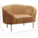 Meridian Ritz Saddle Velvet Chair IMAGE 8