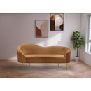 Meridian Ritz Saddle Velvet Loveseat IMAGE 2