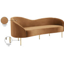 Meridian Ritz Saddle Velvet Sofa IMAGE 14