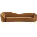 Meridian Ritz Saddle Velvet Sofa IMAGE 3