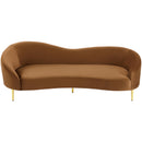 Meridian Ritz Saddle Velvet Sofa IMAGE 4