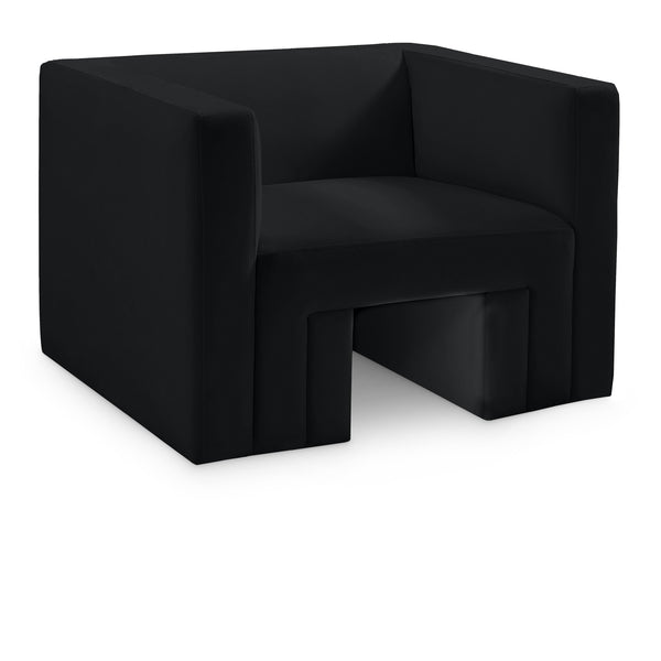 Meridian Henson Black Velvet Chair IMAGE 1
