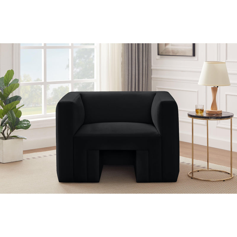 Meridian Henson Black Velvet Chair IMAGE 2