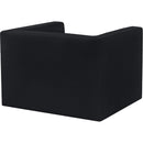 Meridian Henson Black Velvet Chair IMAGE 4