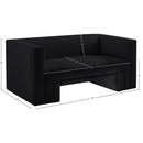 Meridian Henson Black Velvet Loveseat IMAGE 18