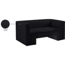 Meridian Henson Black Velvet Loveseat IMAGE 19