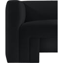 Meridian Henson Black Velvet Sofa IMAGE 11
