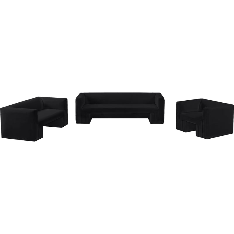 Meridian Henson Black Velvet Sofa IMAGE 16