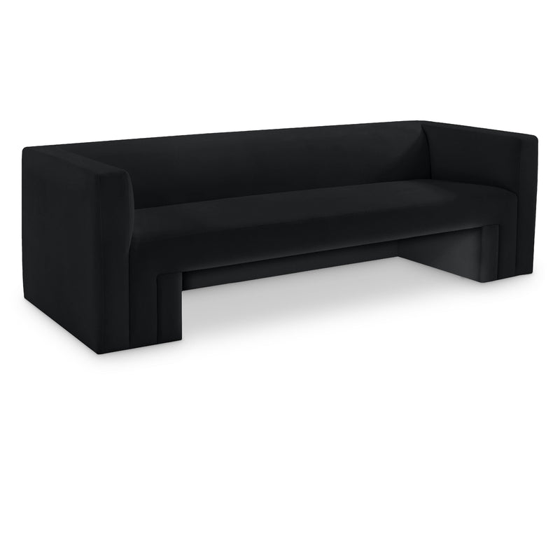 Meridian Henson Black Velvet Sofa IMAGE 1