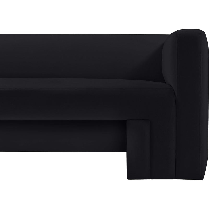 Meridian Henson Black Velvet Sofa IMAGE 8