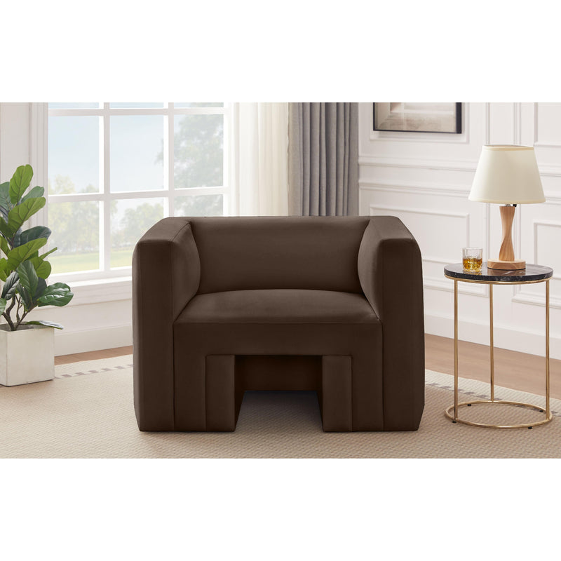 Meridian Henson Brown Velvet Chair IMAGE 2