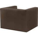 Meridian Henson Brown Velvet Chair IMAGE 4