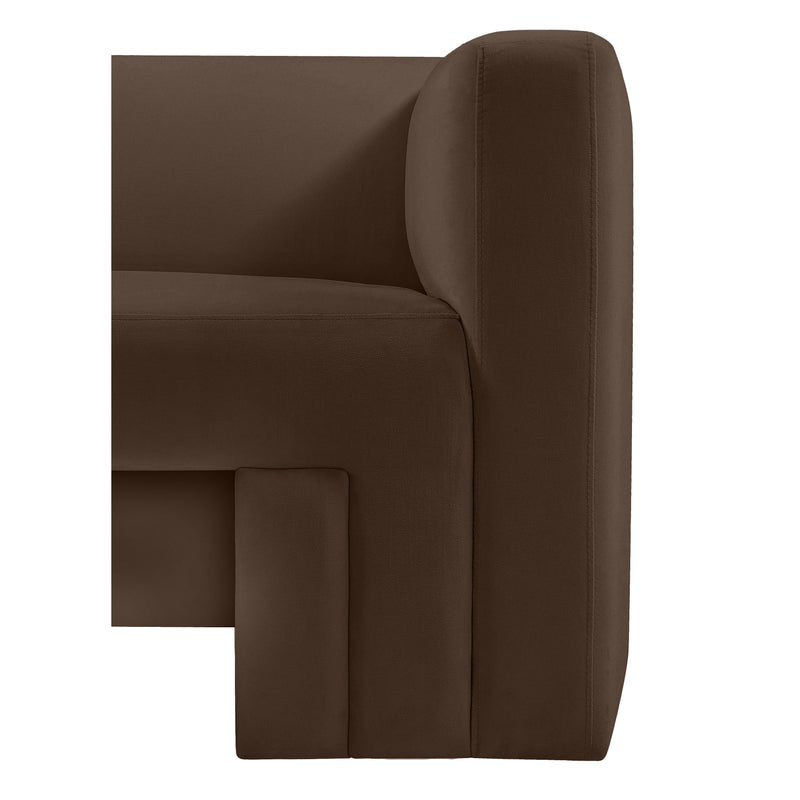 Meridian Henson Brown Velvet Chair IMAGE 8