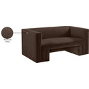 Meridian Henson Brown Velvet Loveseat IMAGE 19