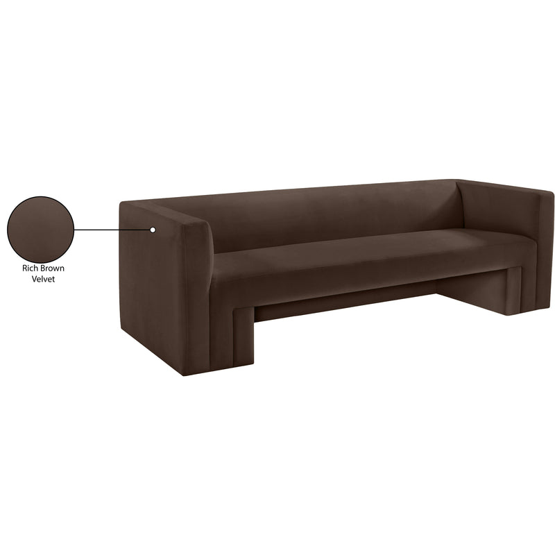 Meridian Henson Brown Velvet Sofa IMAGE 19