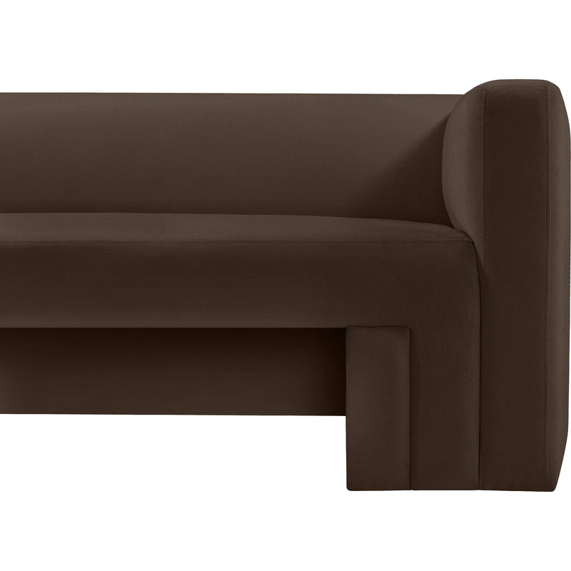 Meridian Henson Brown Velvet Sofa IMAGE 8