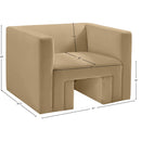 Meridian Henson Camel Velvet Chair IMAGE 18
