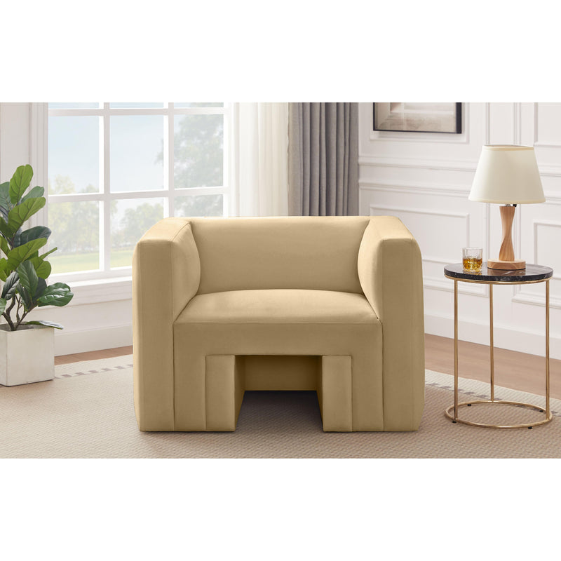 Meridian Henson Camel Velvet Chair IMAGE 2