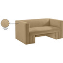 Meridian Henson Camel Velvet Loveseat IMAGE 19