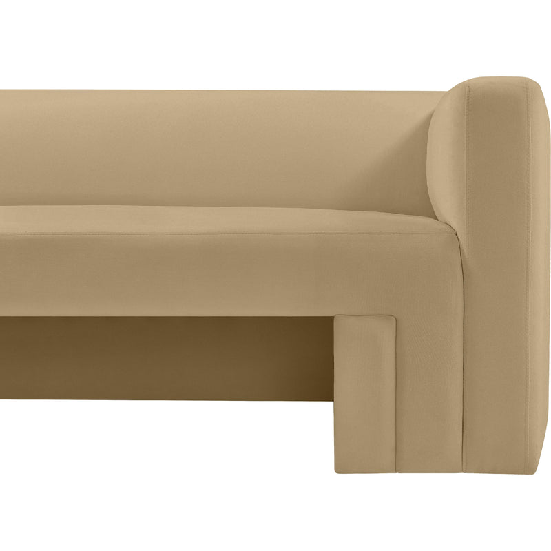 Meridian Henson Camel Velvet Sofa IMAGE 8
