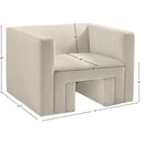 Meridian Henson Cream Velvet Chair IMAGE 18