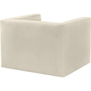 Meridian Henson Cream Velvet Chair IMAGE 4