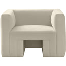 Meridian Henson Cream Velvet Chair IMAGE 5