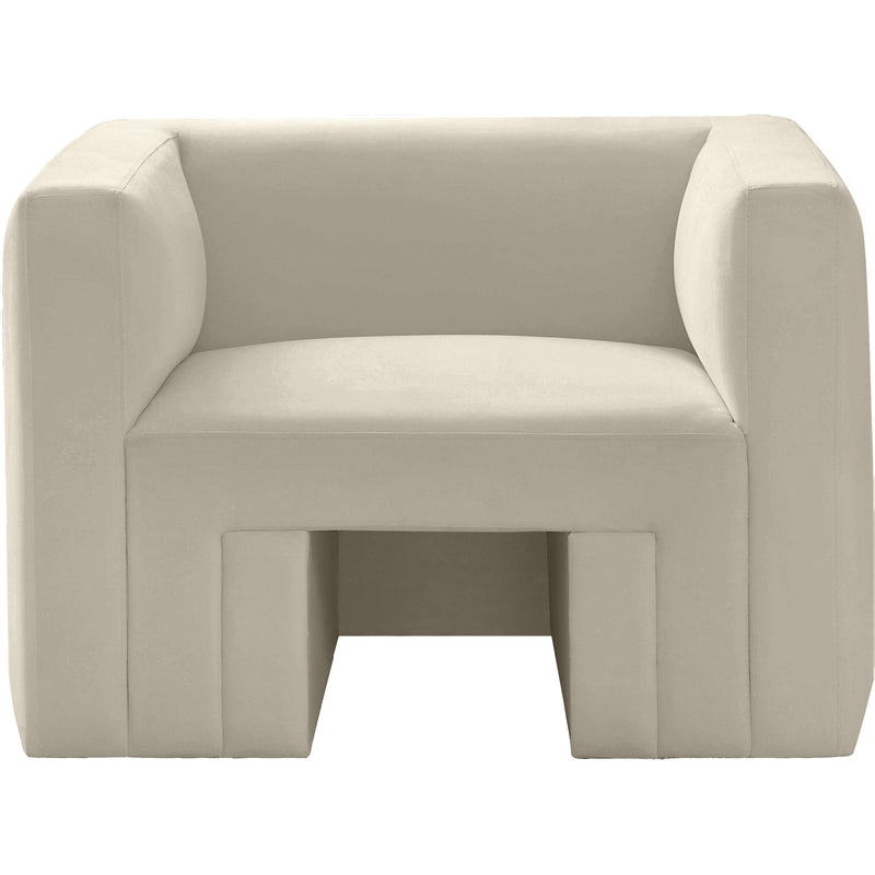 Meridian Henson Cream Velvet Chair IMAGE 5