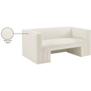 Meridian Henson Cream Velvet Loveseat IMAGE 19