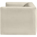 Meridian Henson Cream Velvet Loveseat IMAGE 7