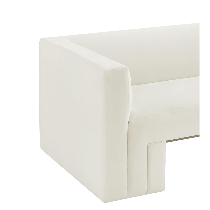 Meridian Henson Cream Velvet Sofa IMAGE 12