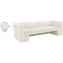 Meridian Henson Cream Velvet Sofa IMAGE 19