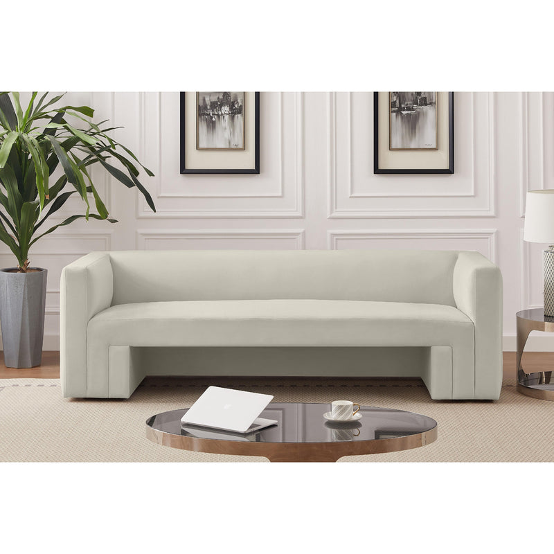 Meridian Henson Cream Velvet Sofa IMAGE 2