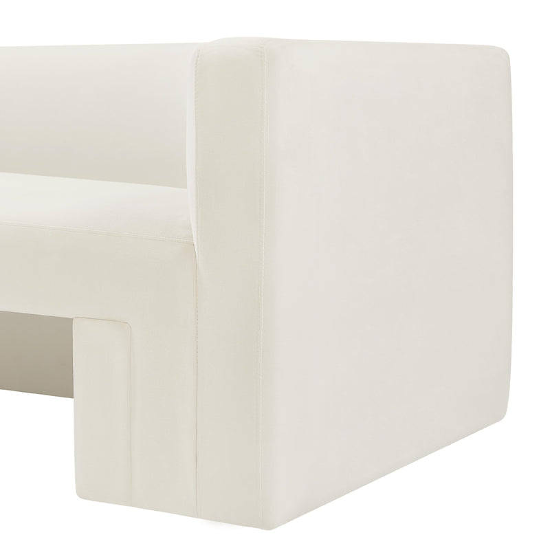Meridian Henson Cream Velvet Sofa IMAGE 9