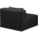 Meridian Cube Black Vegan Leather Armless Chair IMAGE 5
