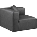 Meridian Cube Charcoal Grey Vegan Leather Corner Chair IMAGE 6