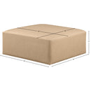 Meridian Cube Tan Vegan Leather Ottoman IMAGE 7