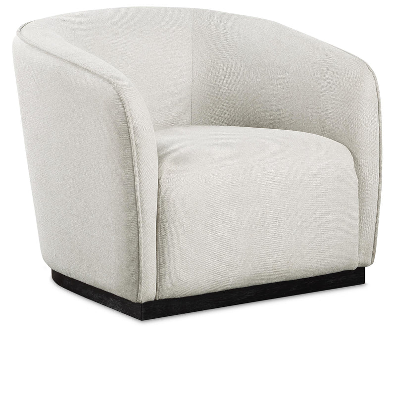 Meridian Mylah Beige Polyester Fabric Chair IMAGE 1